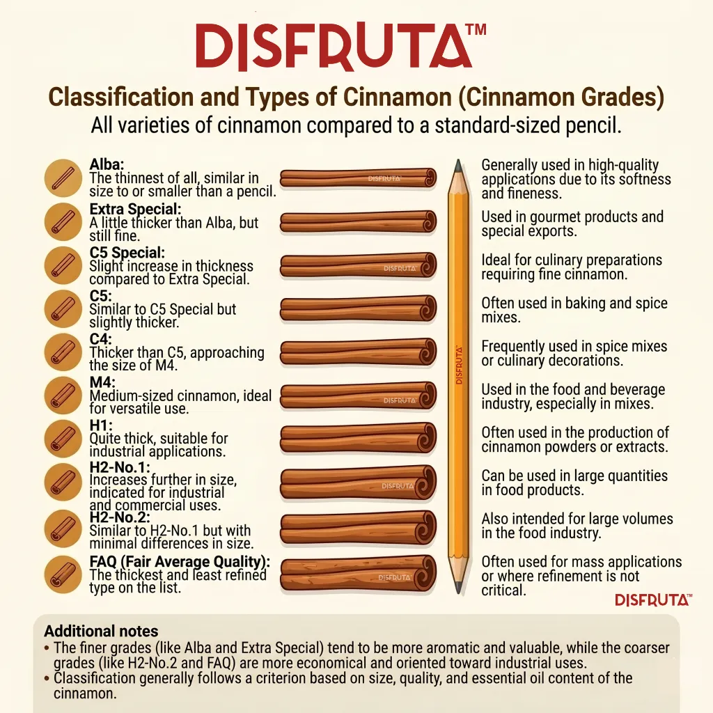 Clasification Grades of Ceylan Cinnamon.webp