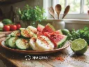 Rodajas Sandía Pepino Jicama & Chile.webp