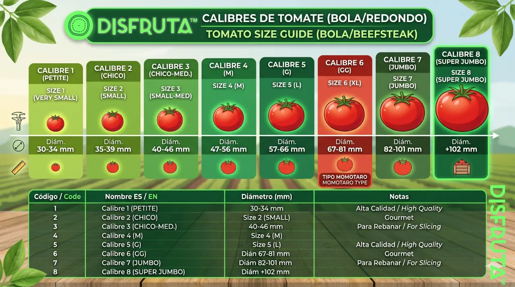 Tomatoe Size Chart Disfruta™.webp
