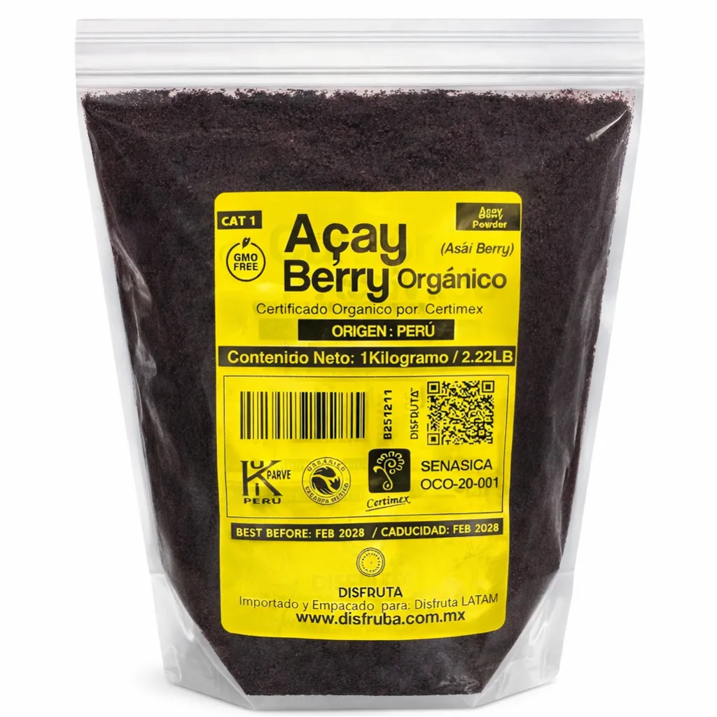 Asaí Berry Powder Pouch Bag 1Kg Disfruta™.webp