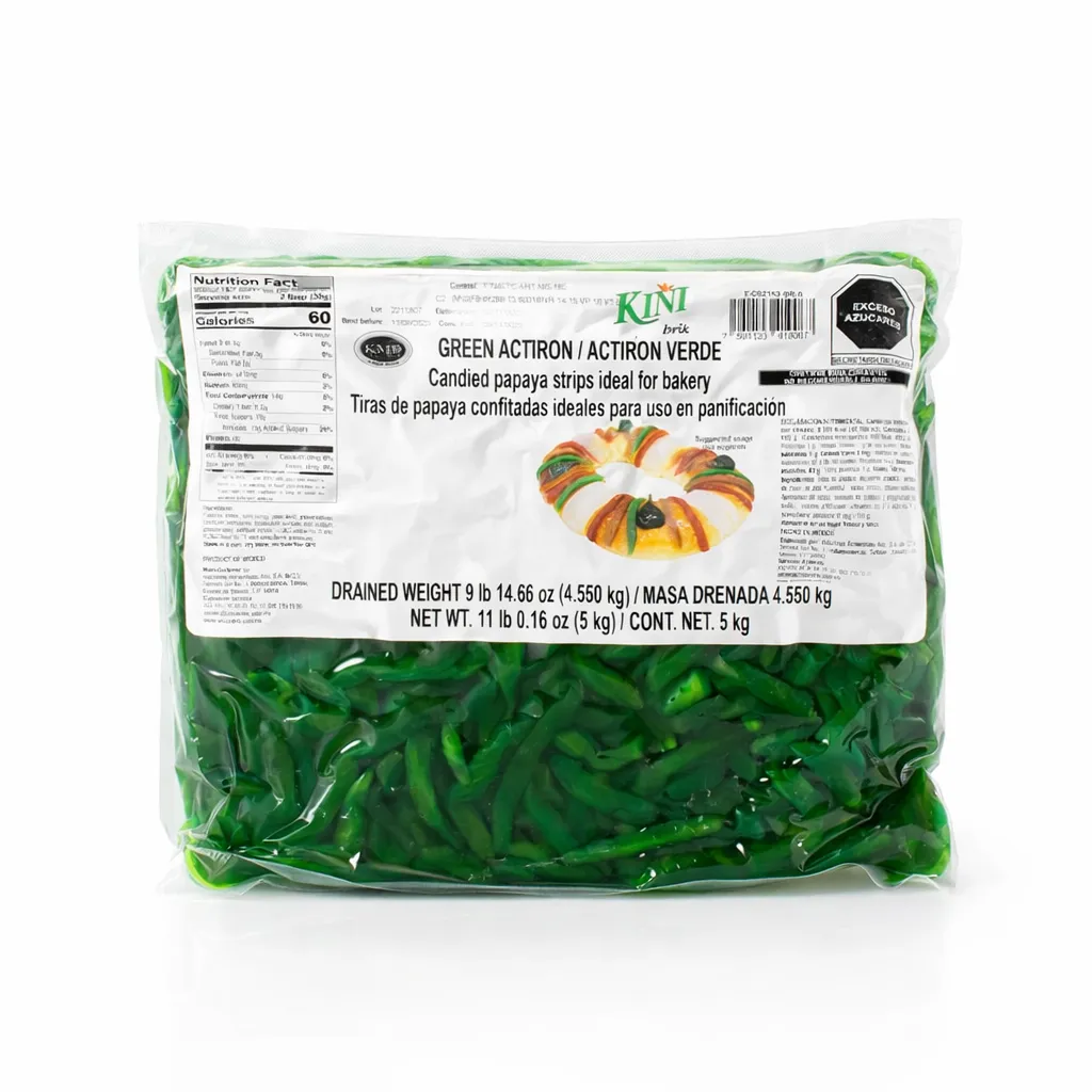 Green Candied Acitron | Strips | Kiny® | Brik 5Kg 