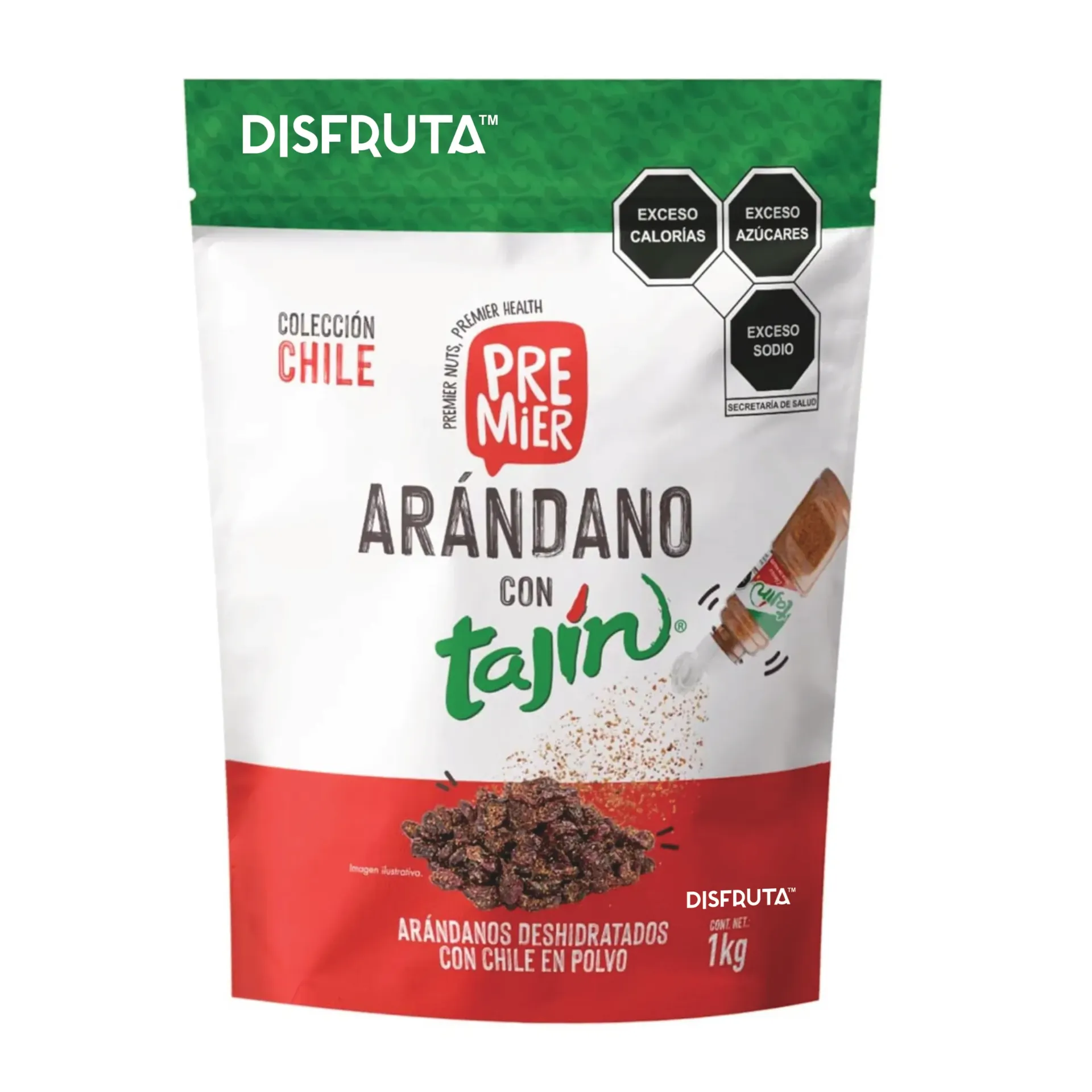 Tajín®Seasoned Dried Cranberries. | Premier® |  PouchBag 2.2Lb                                                                               