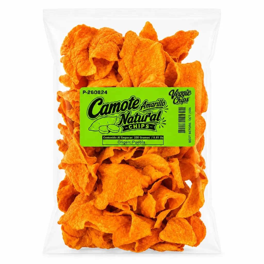 Sweet Potatoe Chips | Veggie Chips | Puebla | Pack 8.81Oz