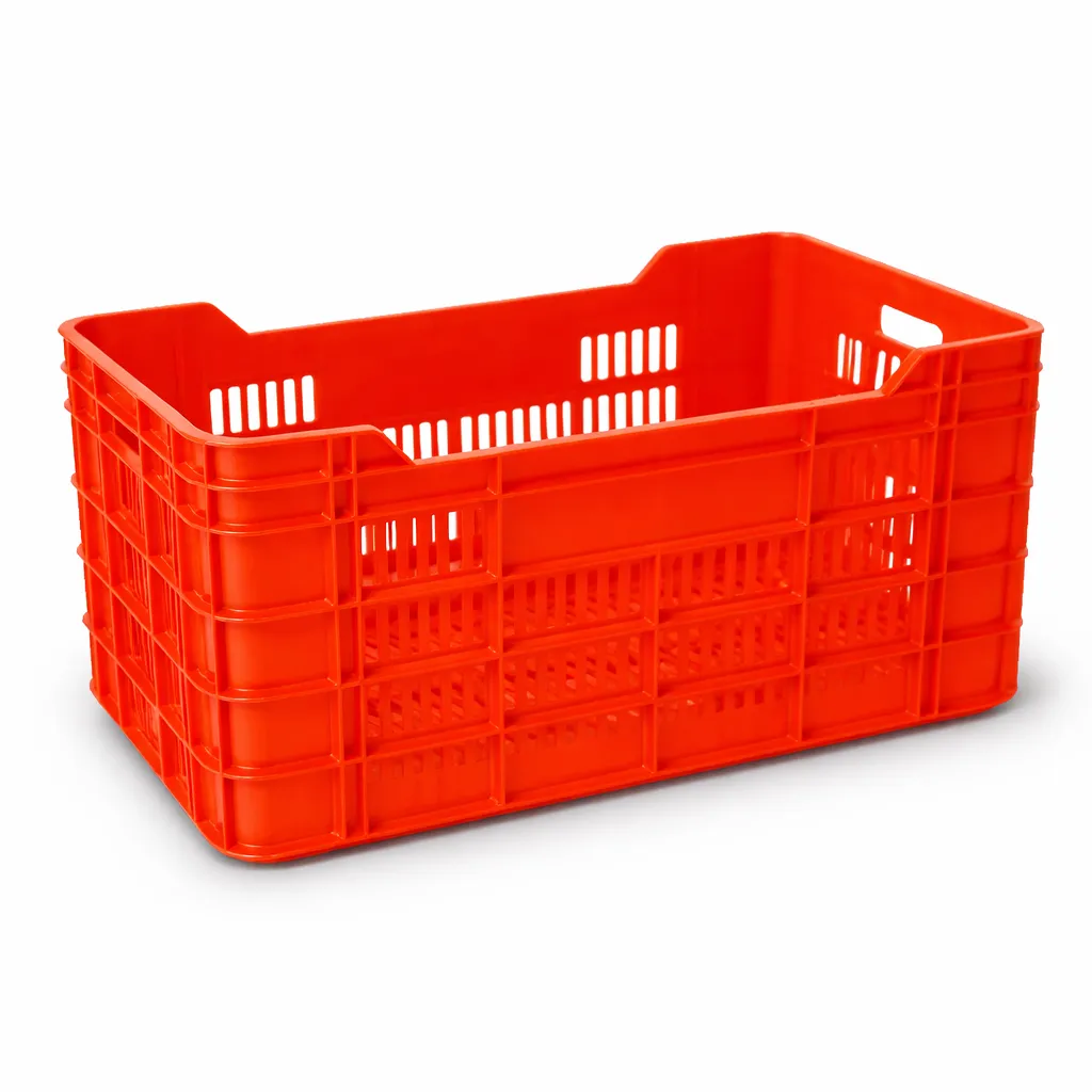 Plastic Crate León | C. Red | Vented | Novatec®