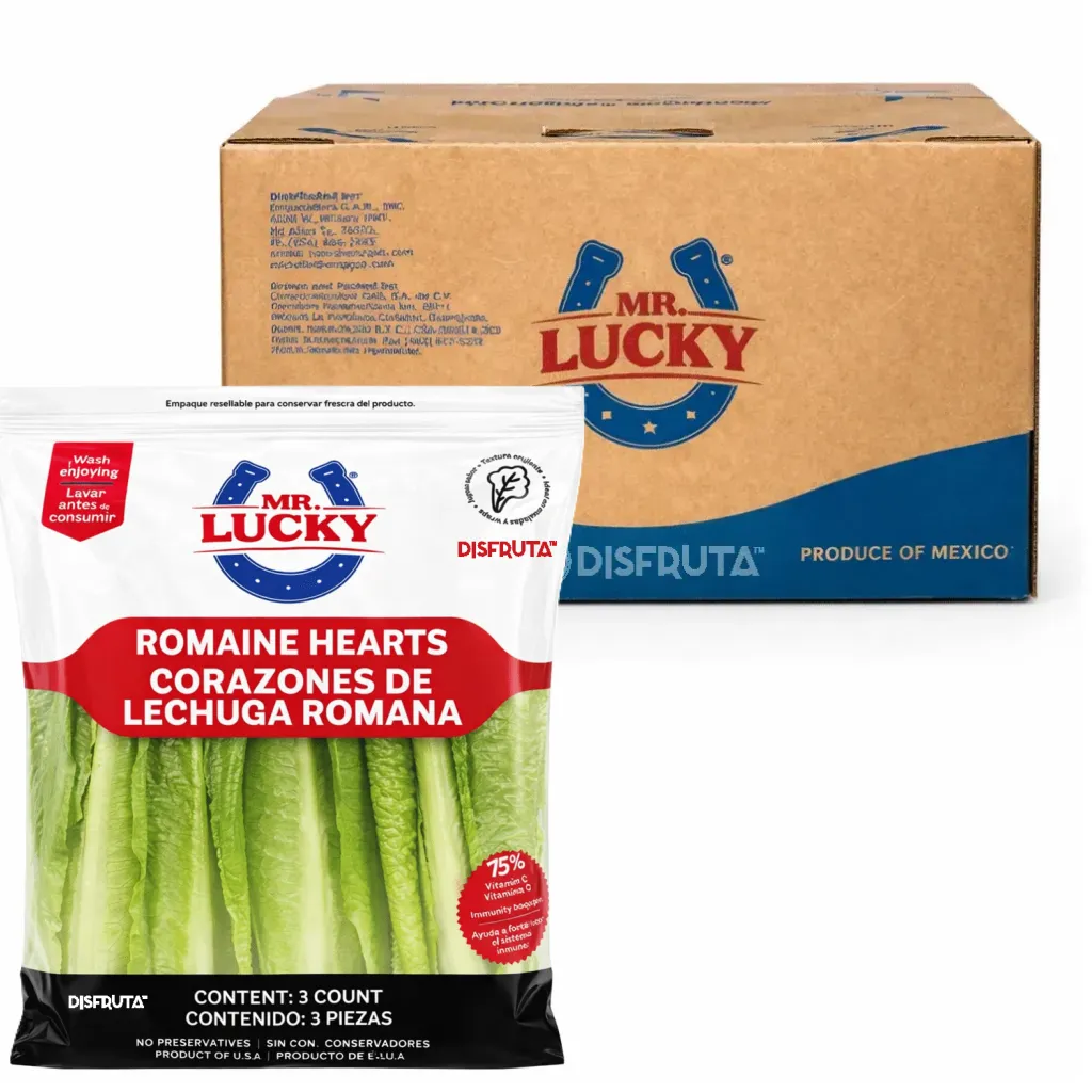 Corazones de Lechuga Romaine | Mr. Lucky ® | Guanajuato |  C-CTN 12 Pack X 3