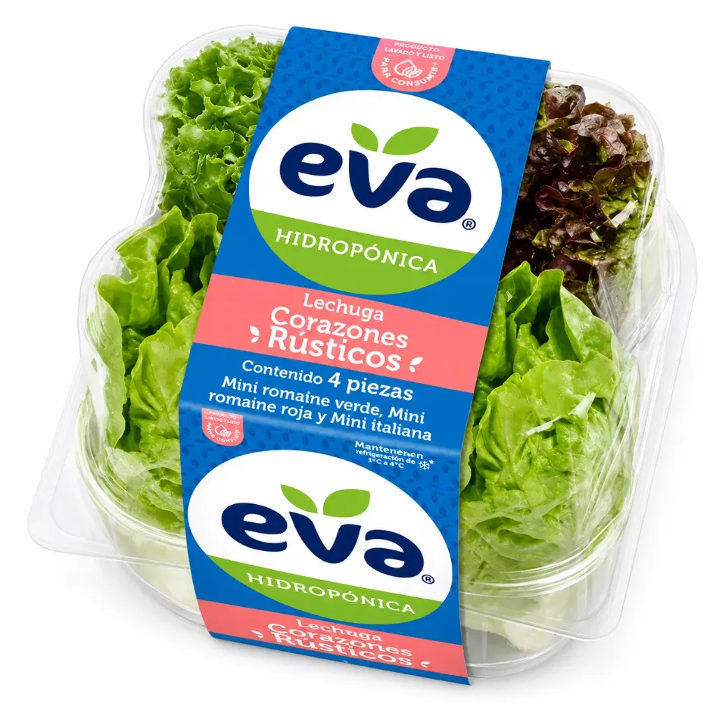 Corazones Rústicos de Lechuga | Eva® | Clamshell x 4U
