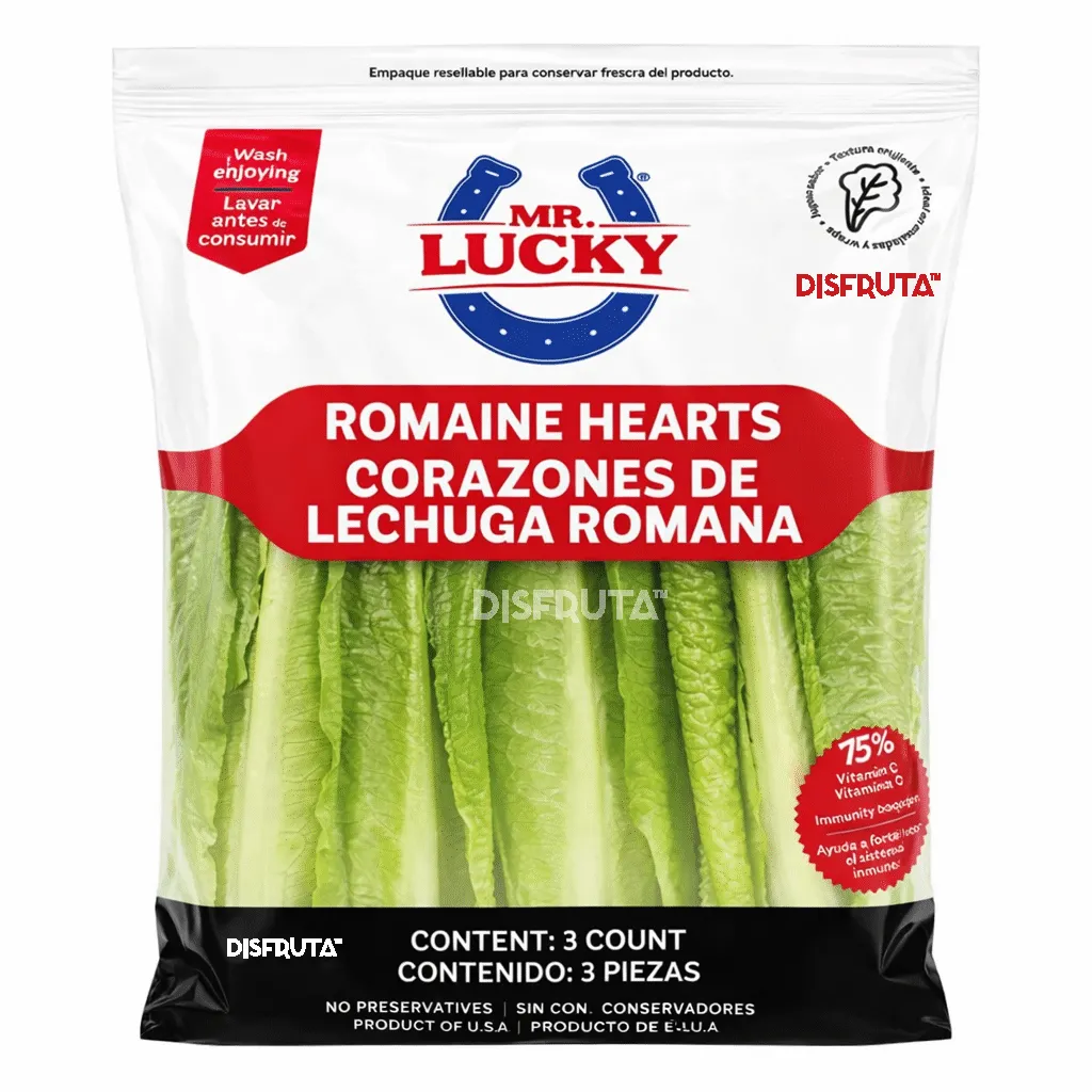 Romaine Lettuce Hearts | Mr. Lucky® | Guanajuato | Pack 3 Units                                                                  
