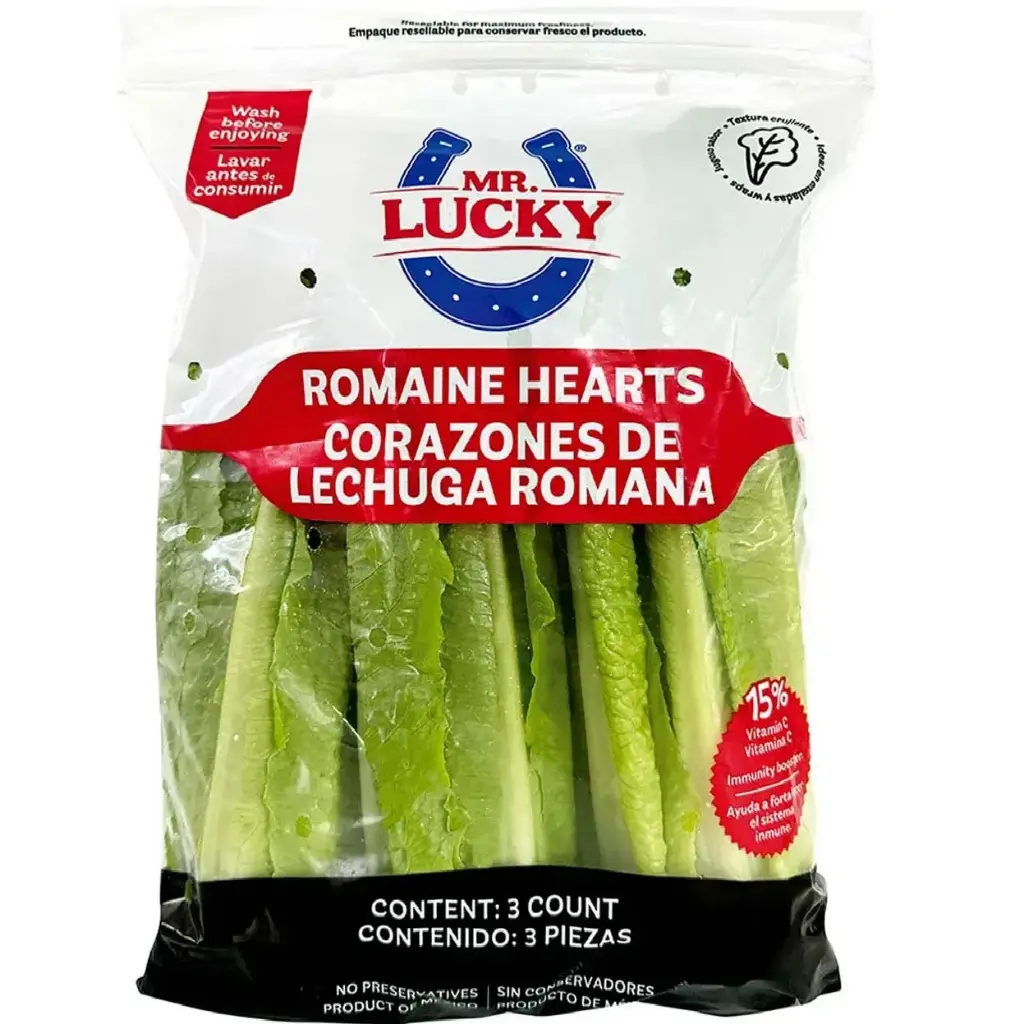 Romaine Lettuce Hearts | Mr. Lucky® | Guanajuato | Pack 3 Units                                                                  
