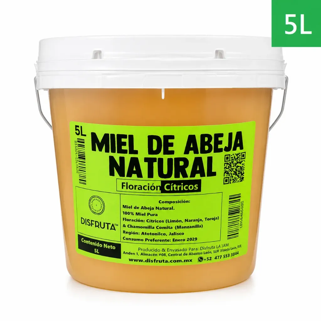 Miel de Abeja | Floración: Cítricos | Jalisco | CUB 5 LT                                                                               