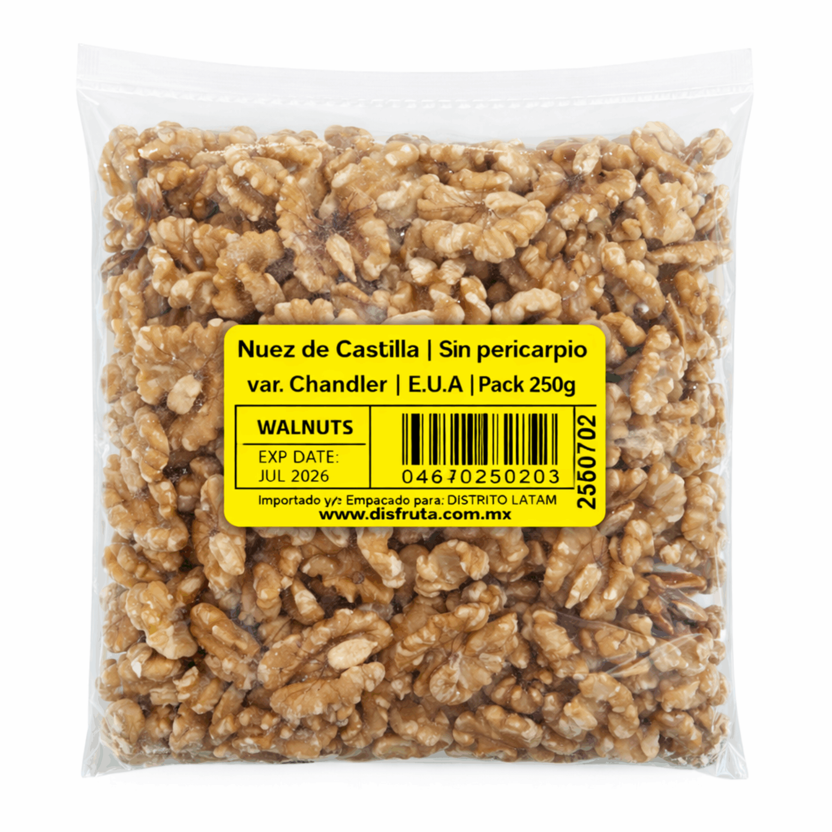 Nuez de Castilla | Sin Pericarpio | E.U.A. | Pack 250Gr                                                                         