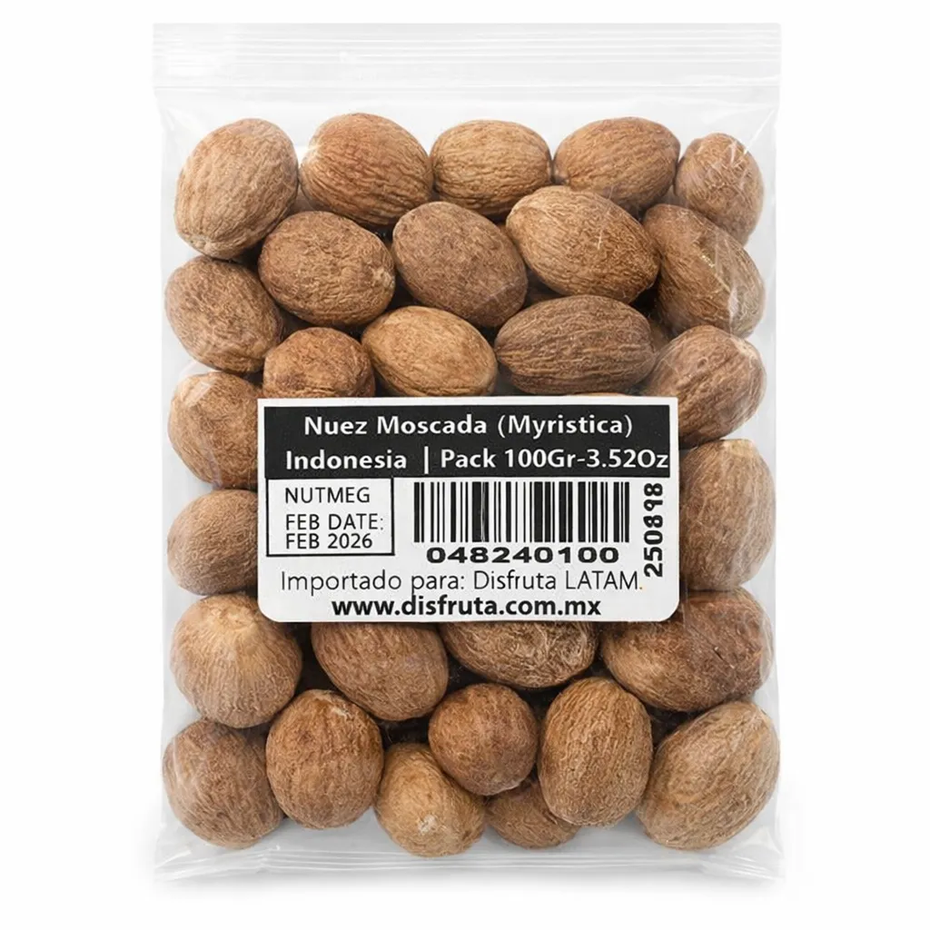Nuez Moscada  | Myristica | Indonesia | Pack 100Gr                                                                             