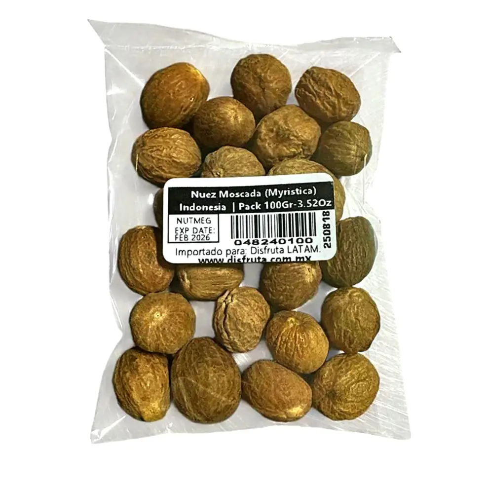 Whole Nutmeg | Myristic | Indonesia | Pack 8.81Oz/100Gr                                                                            