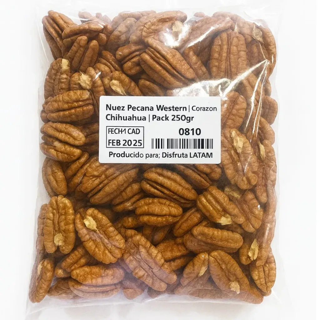 Pecan Nuts Western Shley | Halves| CAT.1 | Chihuahua | Pack 250Gr                                                                               