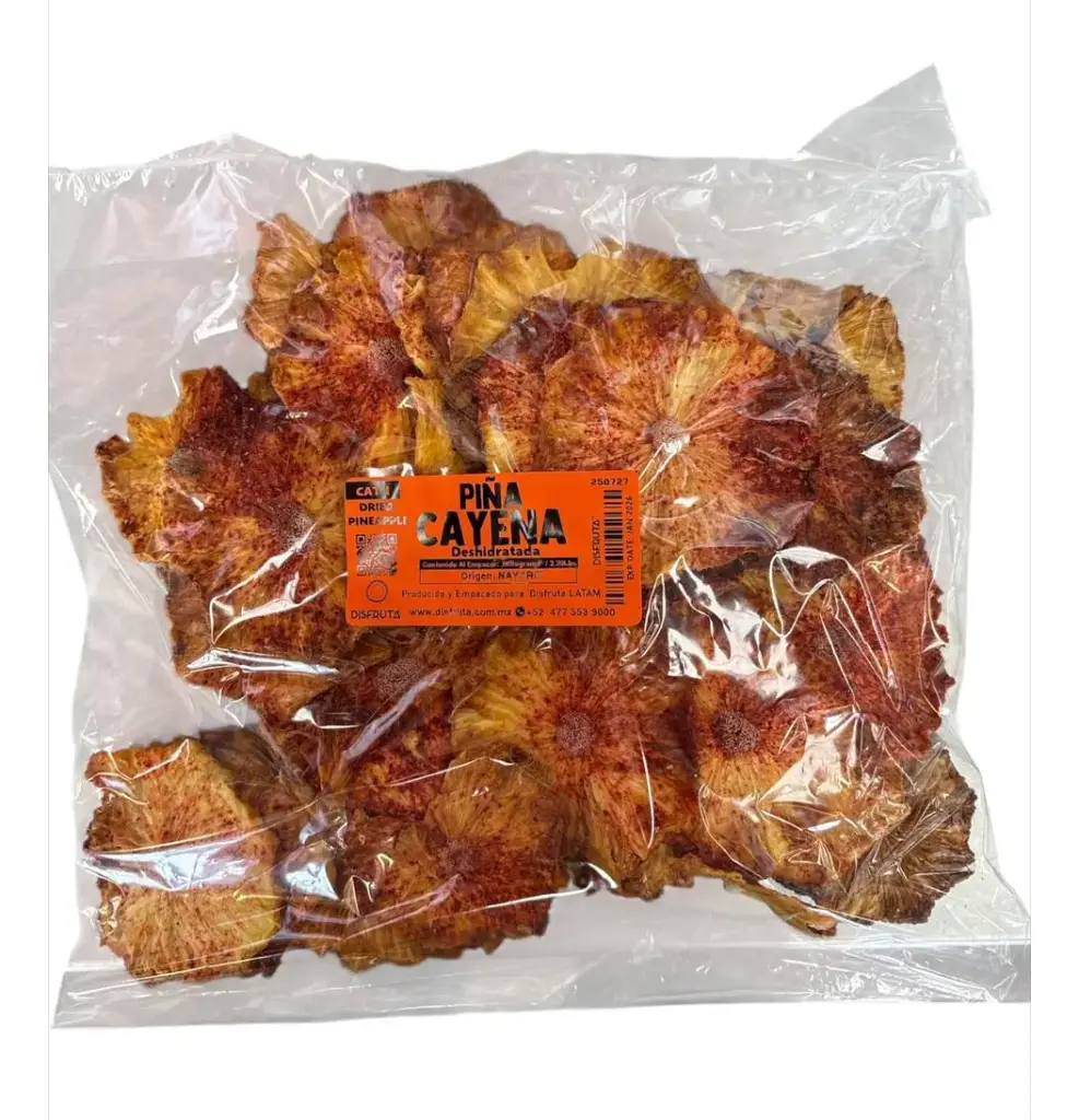 Piña Cayena Orgánica Deshidratada |  Nayarit |  Pack 1Kg                                                                               