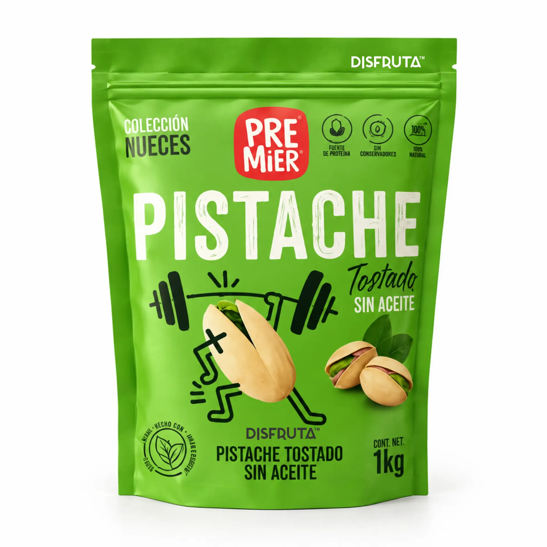 Pistache Kerman Entero | H C/S | Premier® | California | PouchBag 1Kg