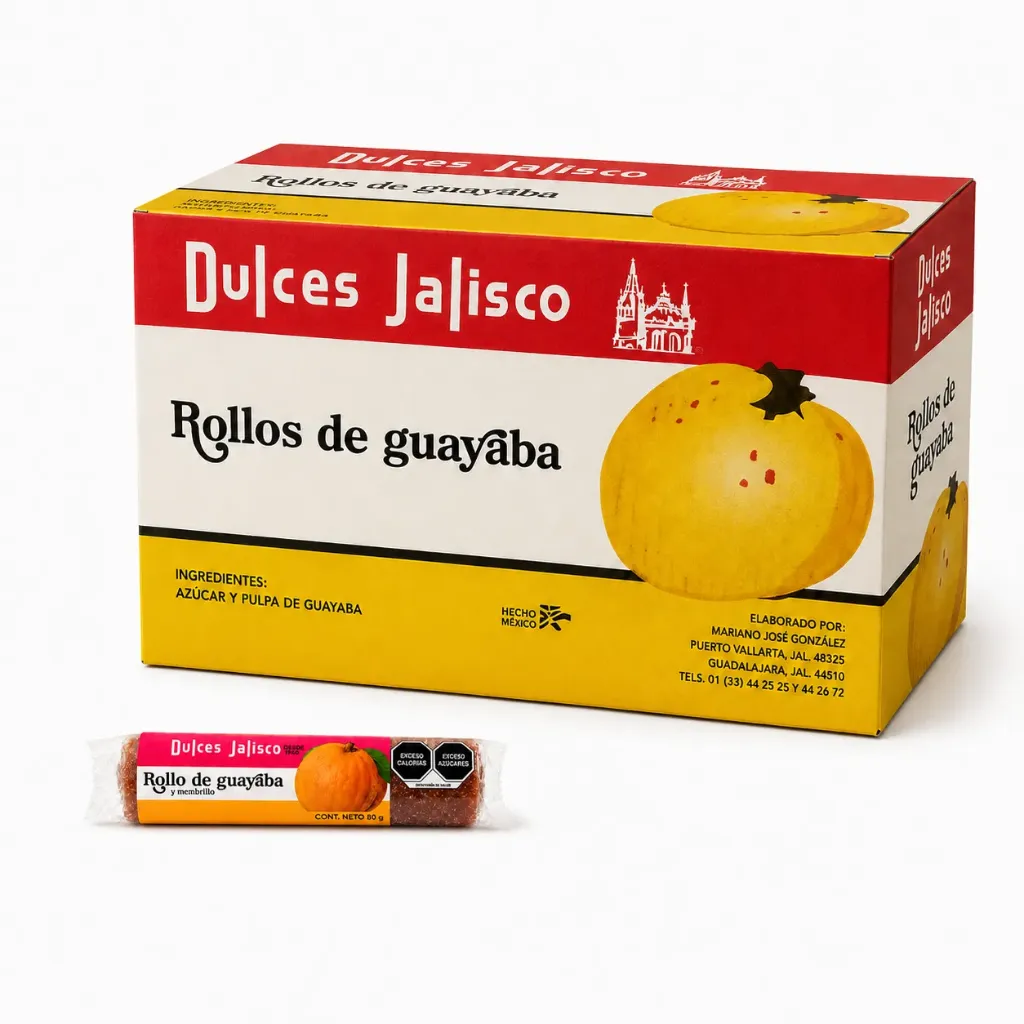 Guava Roll | Dulces Jalisco® |  Jalisco  | CTN-BX 15Kg/Pack80Gr                                                                               