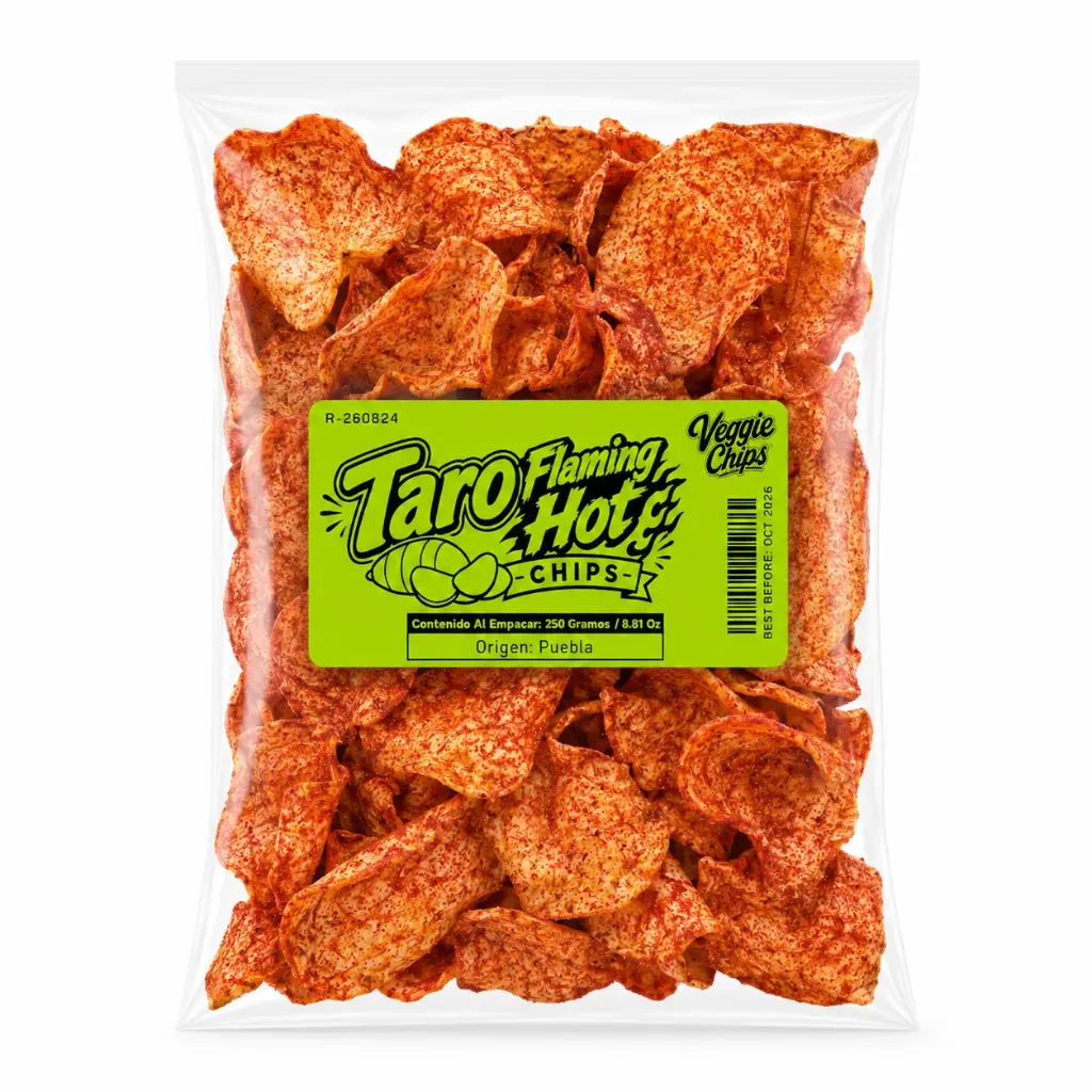 Flaming Hot® Spiced Taro Chips | Chips Vegetales | Pack 8.81Oz                                                