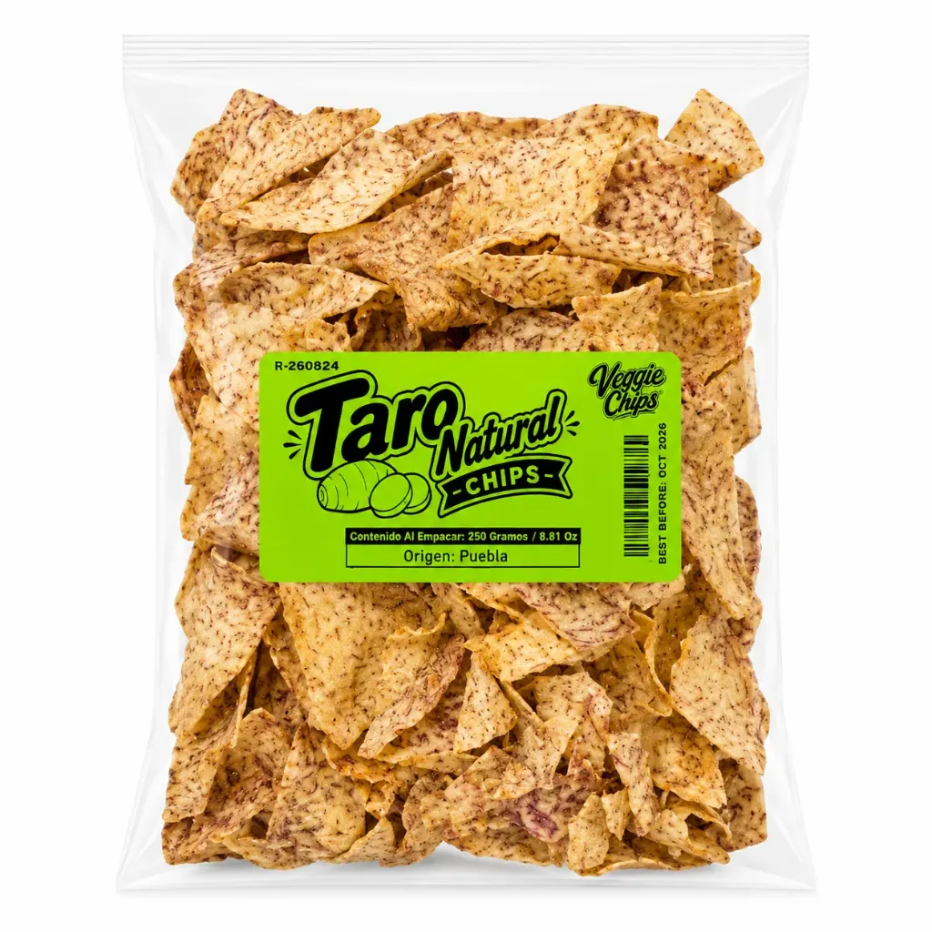 Taro Natural | Veggie Chips | Puebla | Pack 250GR