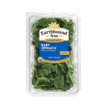 Baby Spinach | EarthBound Farm® | California | Clamshell 454GR-1LB
