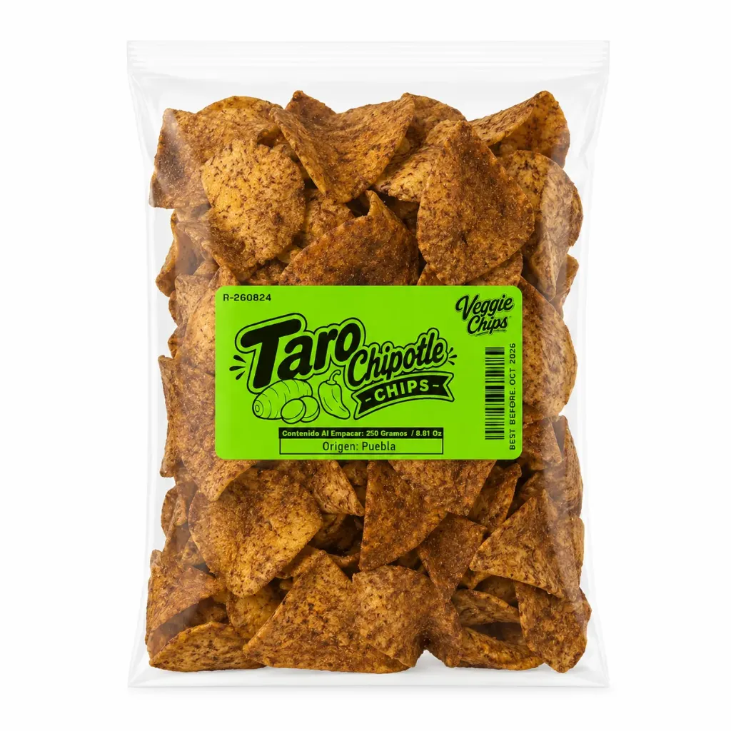 Chipotle Spicy Taro Chips | Veggie Chips | Puebla | Pack 8.81Oz
