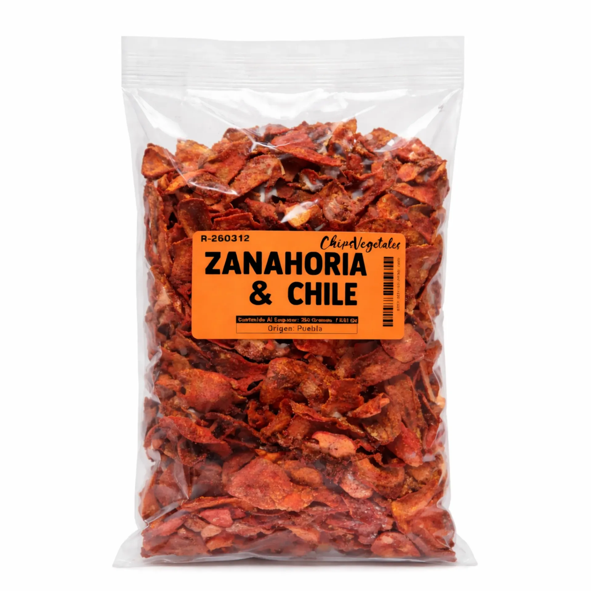 Zanahoria Natural | Veggie Chips | Puebla | Pack 250Gr