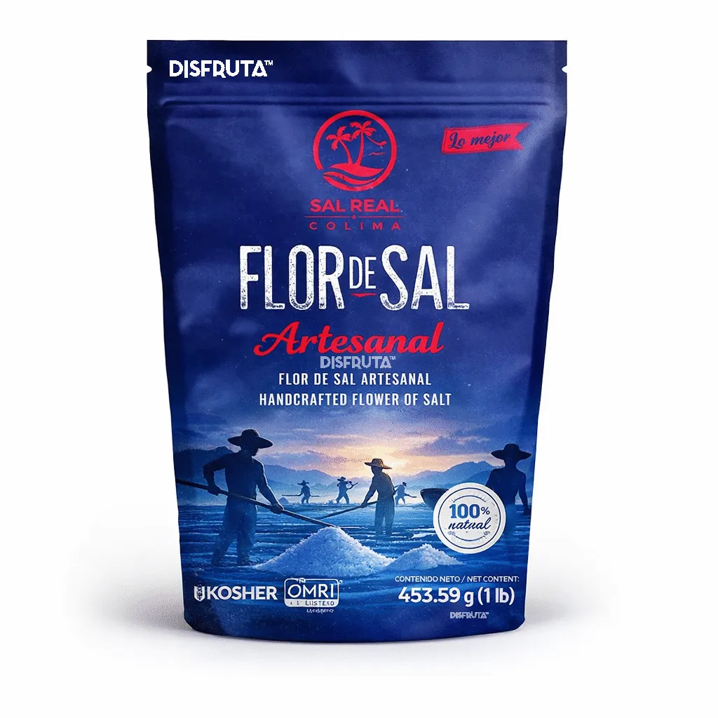 Artisanal Fleur de Sel  | Sal Real de Colima® | Colima | ZipBag 1Lb-453.5Gr