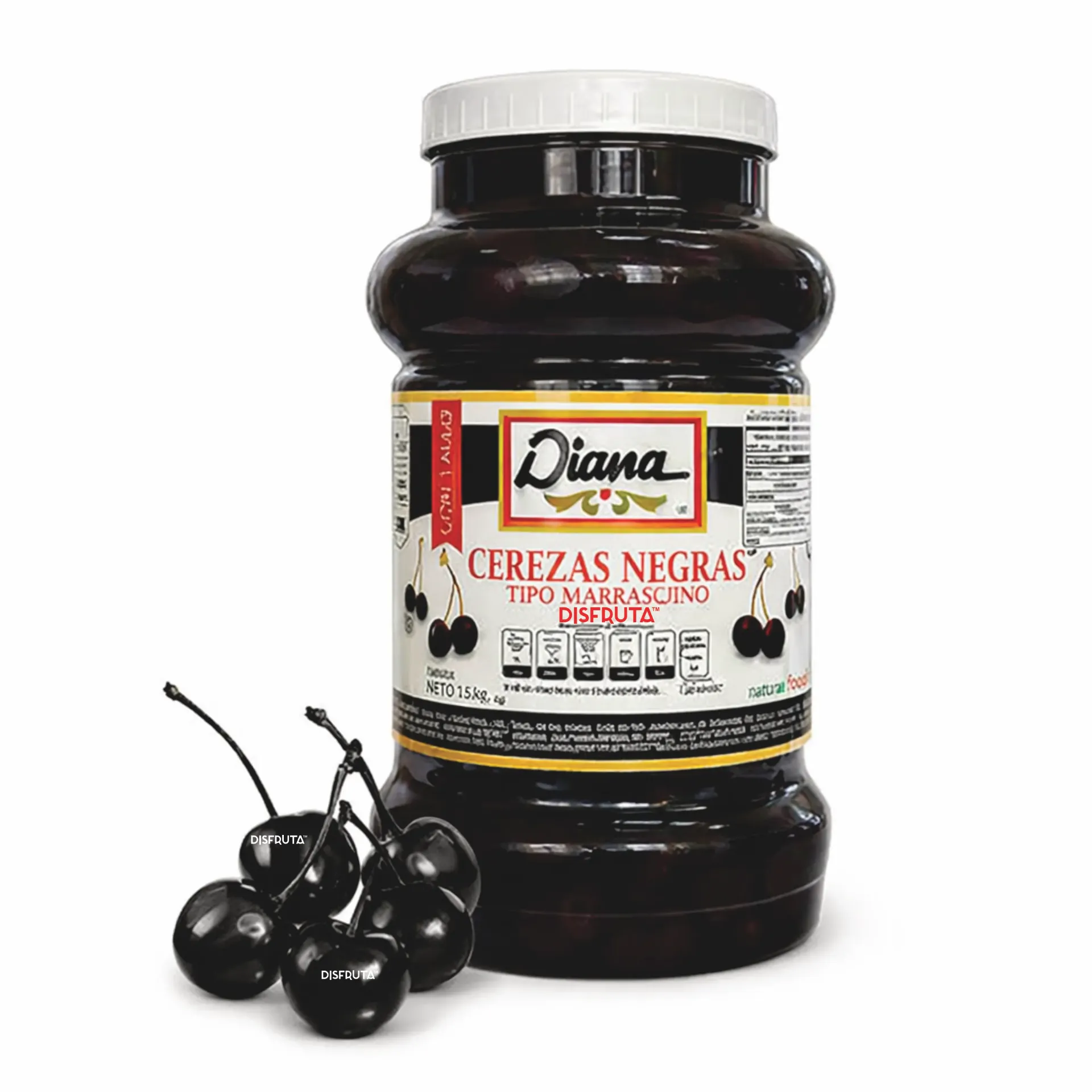 Diana® Marasquino Black Cherries | CIL 3.5Kg.Neto/Drn1.5Kg                                                                             
