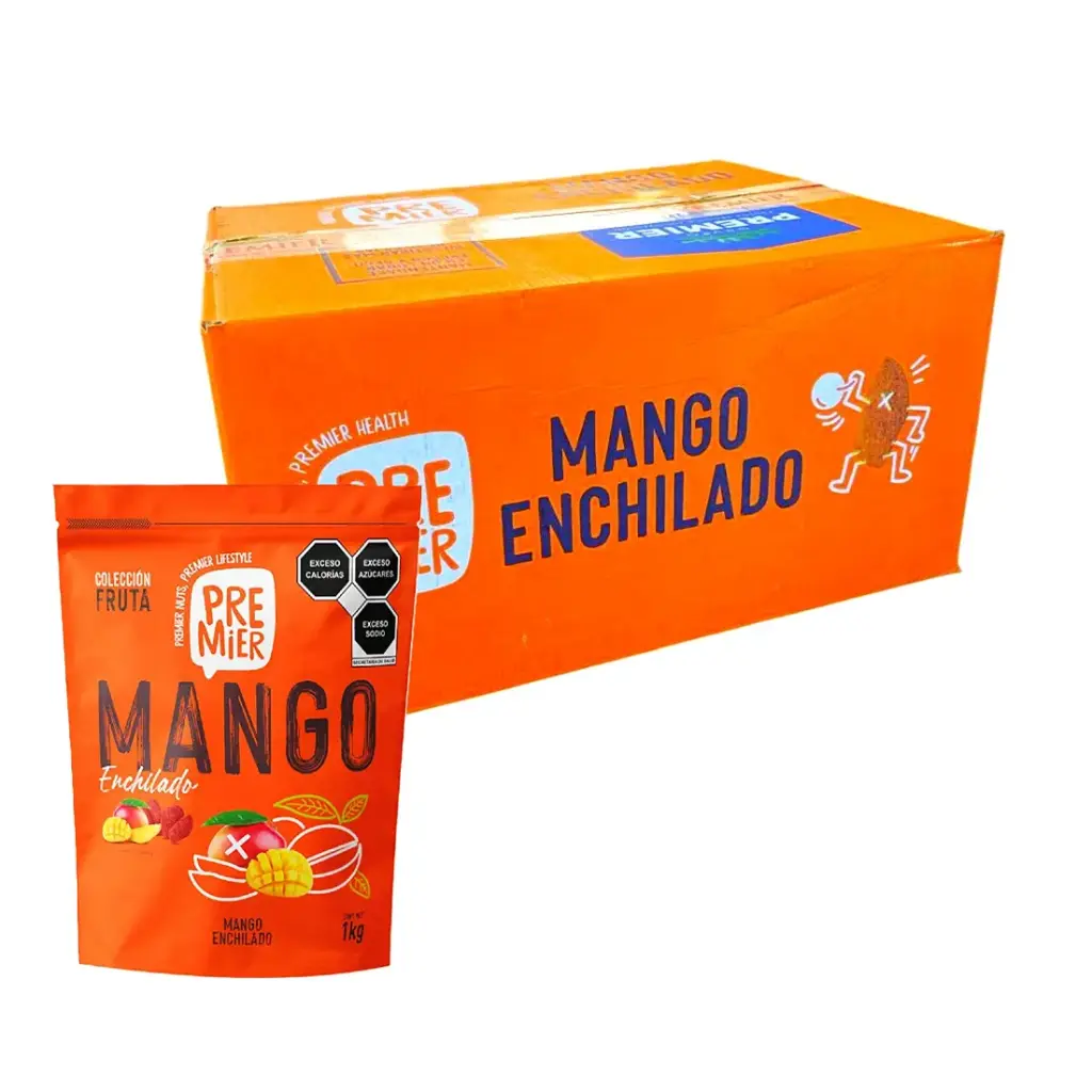 Chilli Spiced Mango Stripes | Premier® | Tailandia | CTN-BX 12 ZipBag/2.22Lb                                                                         
