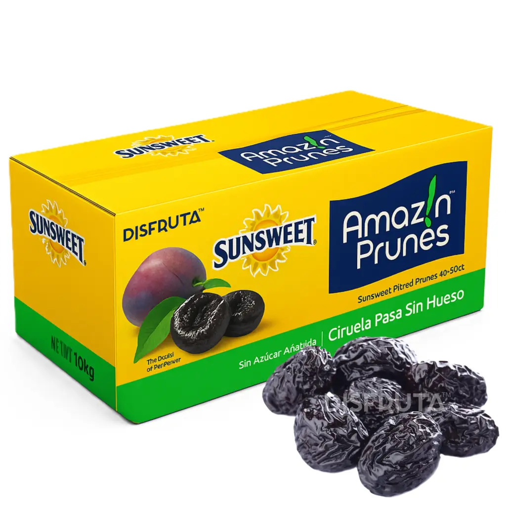 Amaz!n™ Dried Prunes | No Added Sugar | Sunsweet® | Size 40/50 | California | BX-CRB 22Lb                                                                             