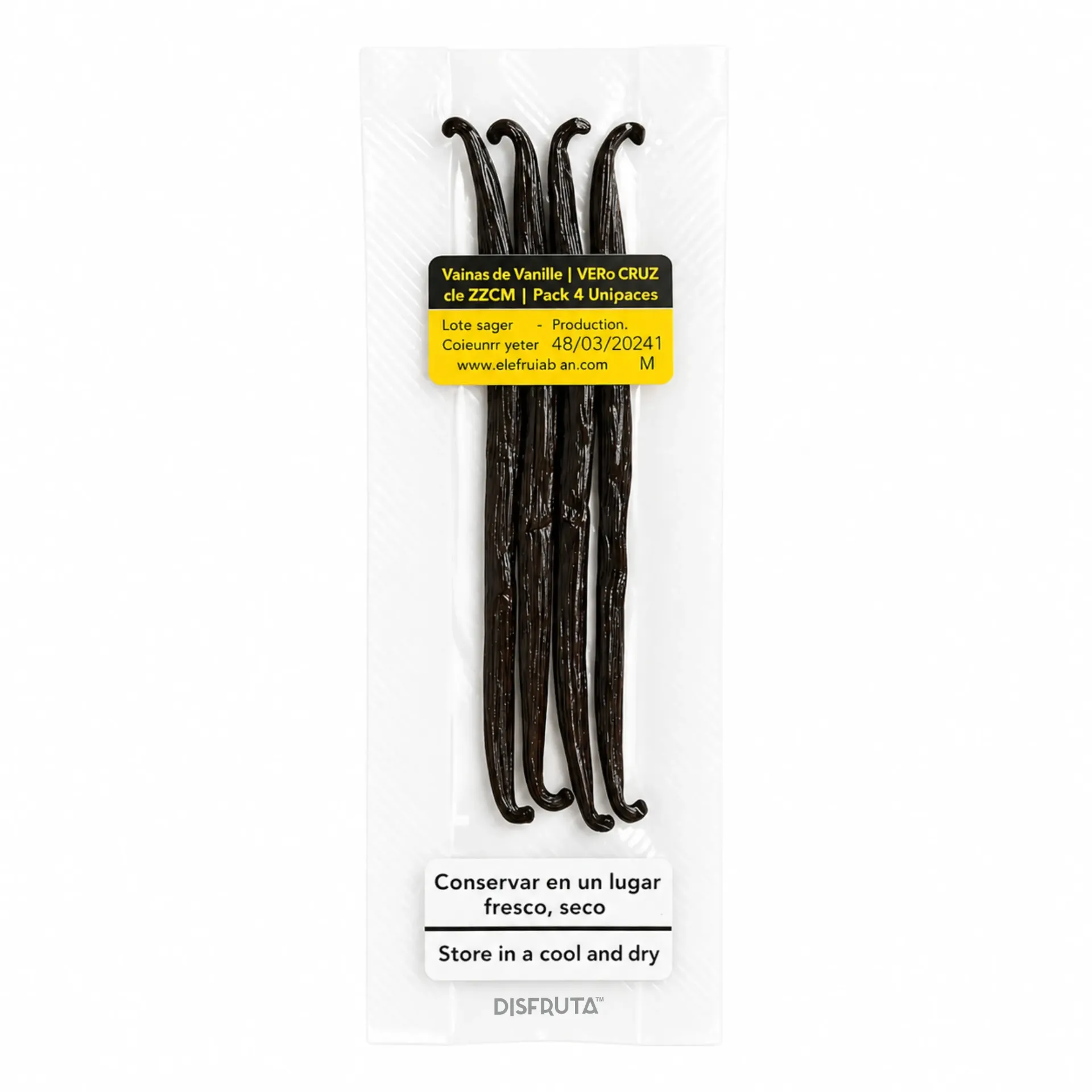 Vainas de Vainilla | ±18-20cm | Veracruz | Pack 4U