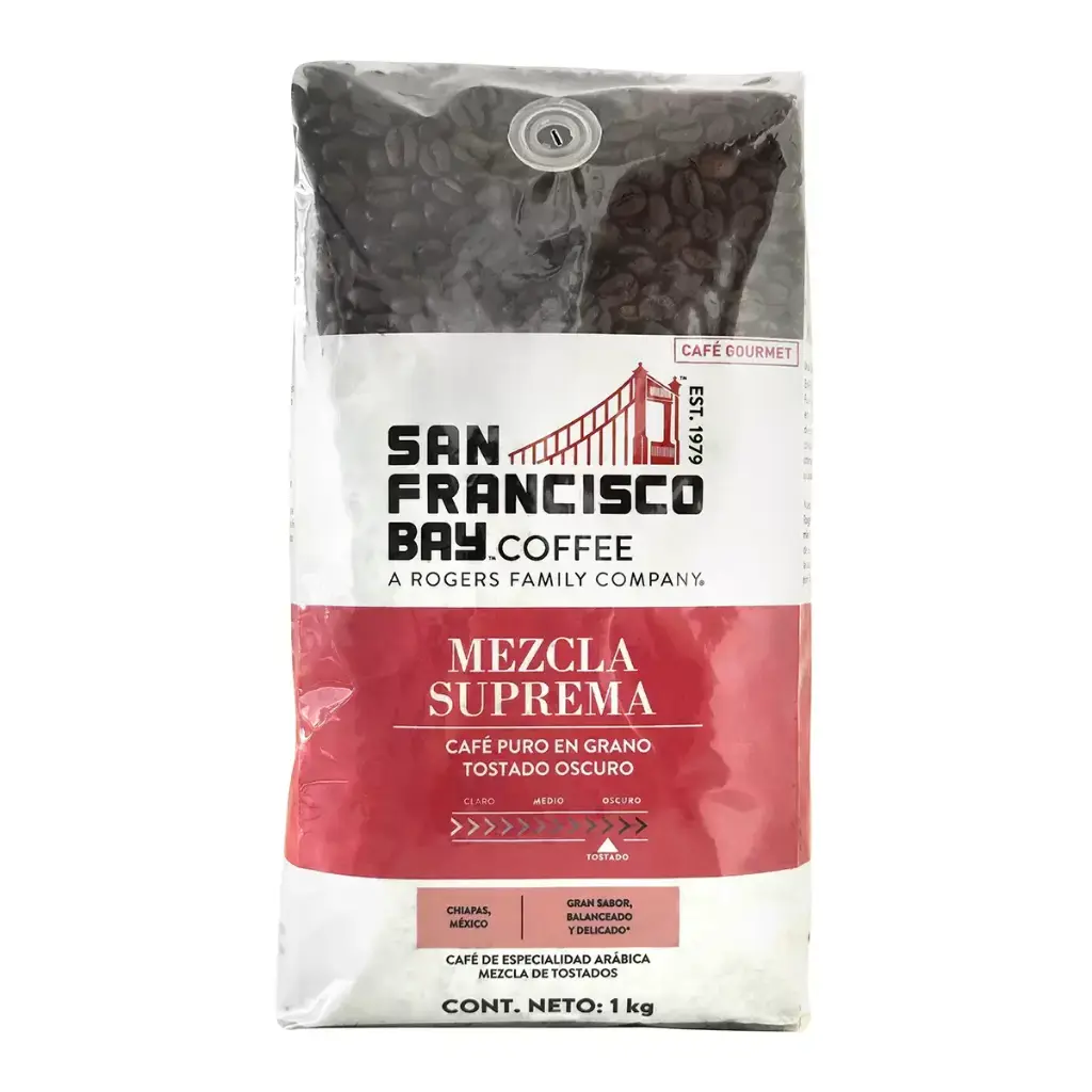 San Francisco Bay Coffee Mezcla Suprema | Café en Grano de Chiapas 1 KG