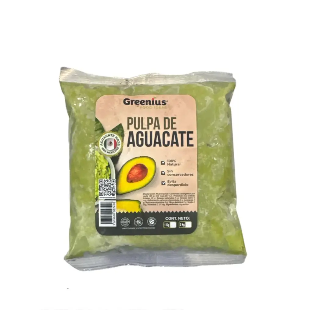Aguacate Congelado | P. Pulpa | Greenius® | Pack 1KG