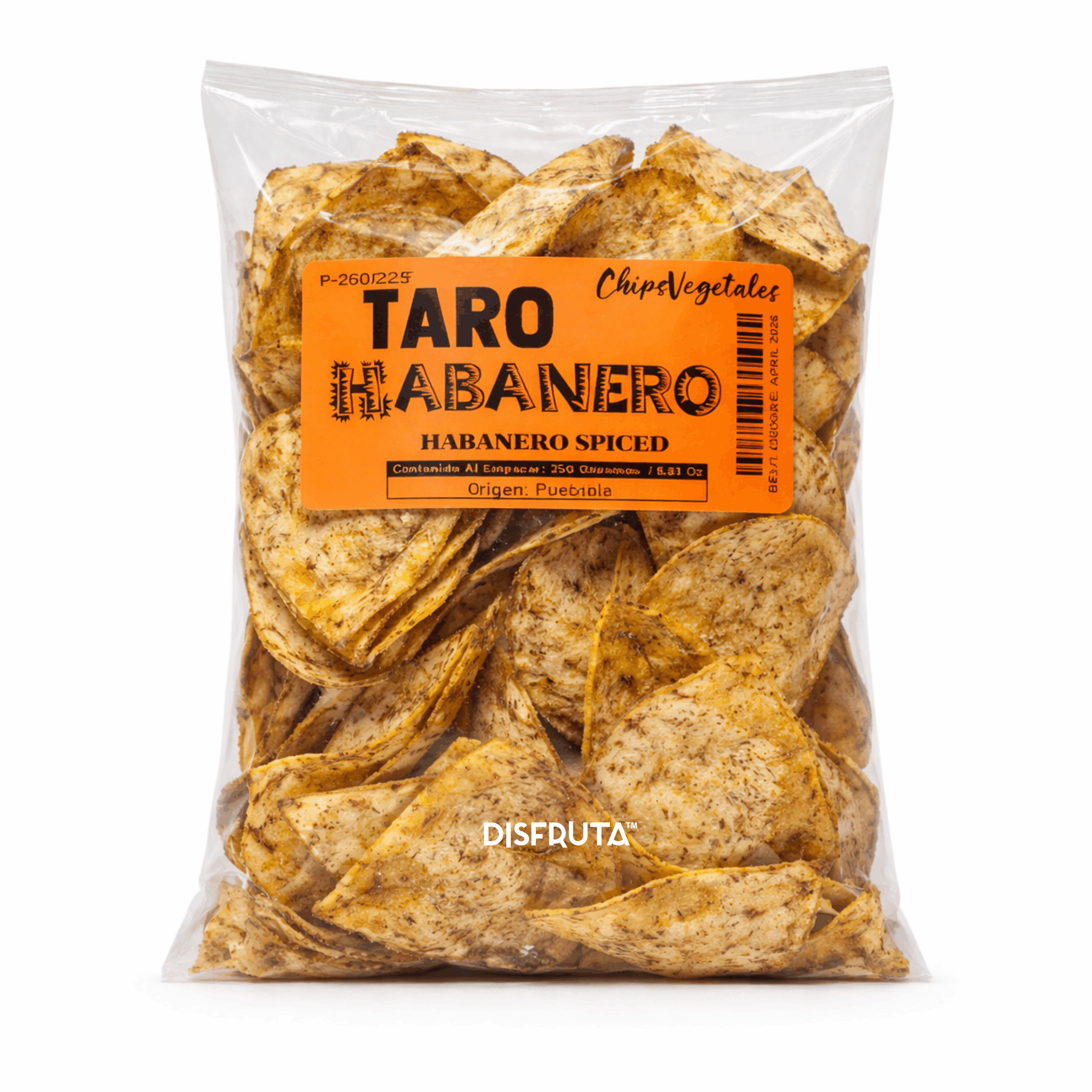 Habanero Spicy Taro Chips | Veggie Chips | Puebla | Pack 250GR                                                                                 