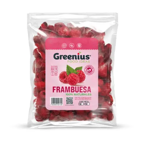 Frambuesa Congelada | IQF | Greenius® | Pack 1KG 