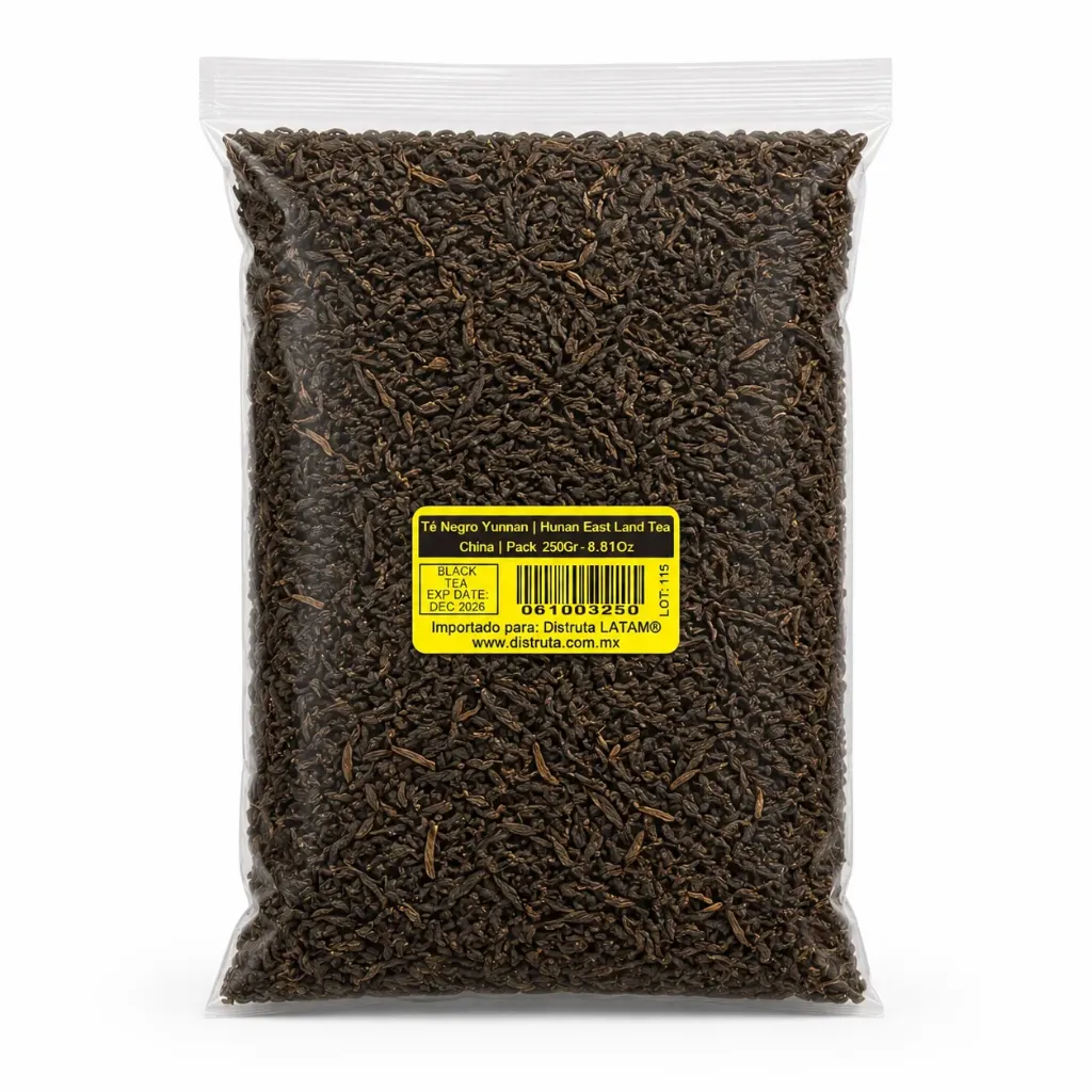 Té Negro Yunnan | Hunan East Land Tea® | China | Pack 250Gr