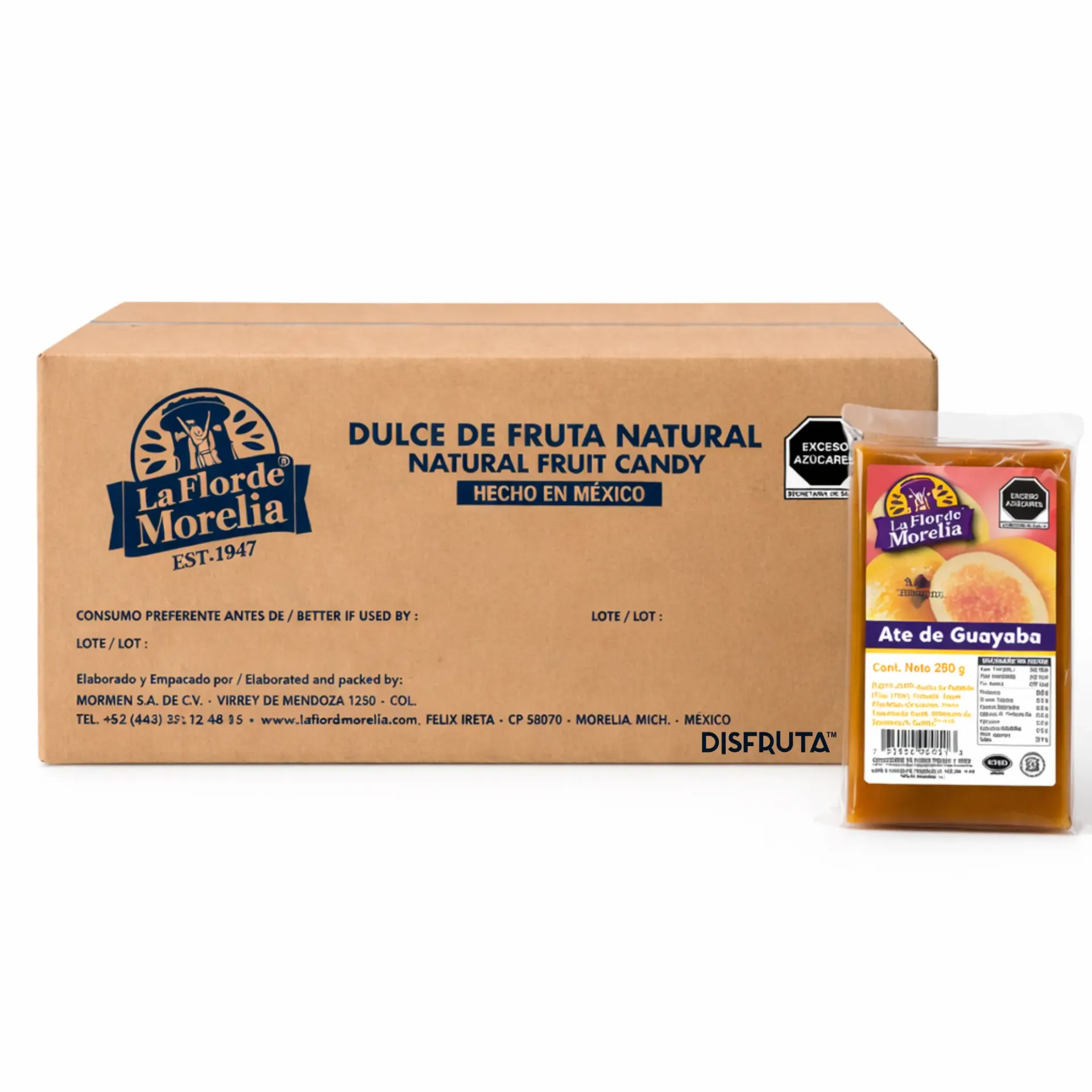 Guava Paste  | La Flor de Morelia® | CTN-BX 24 Pack 250Gr