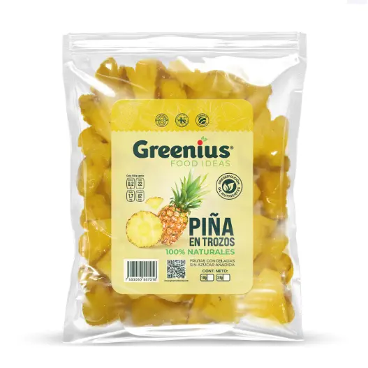 Frozen MD2 Pineapple | Diced | Greenius® |  2.2Lb-1Kg Pack
