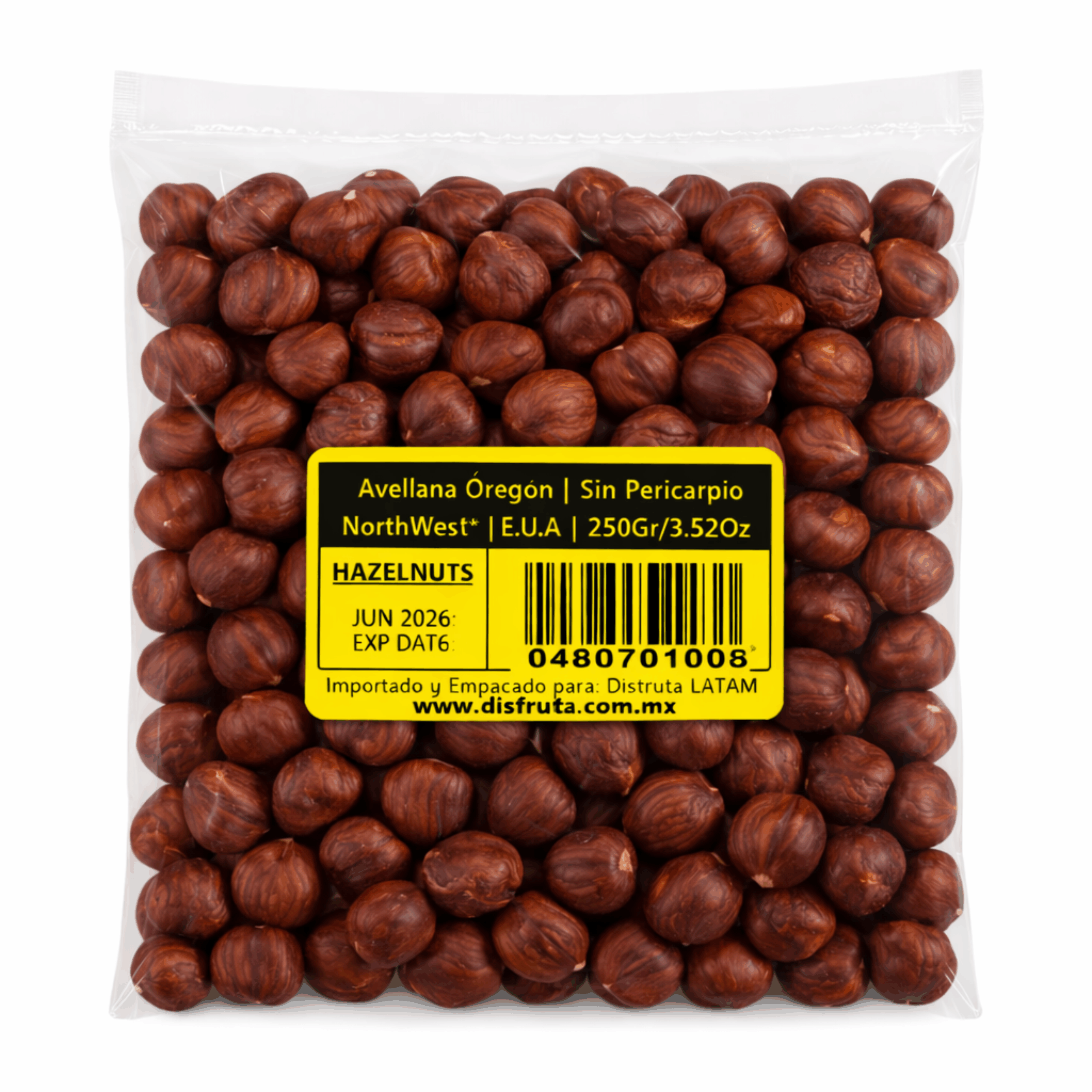 Avellana Oregón | Cal. 12-14MM CAT1 | Northwest Hazelnuts® | E.U.A. | Pack 250gr