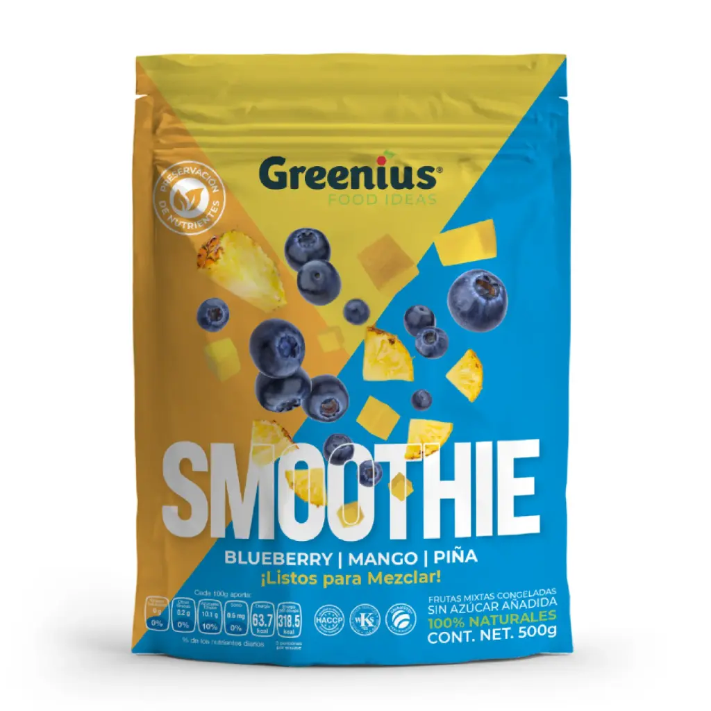 Smoothie Blueberry Mango Piña | Greenius® | Pack 500Gr
