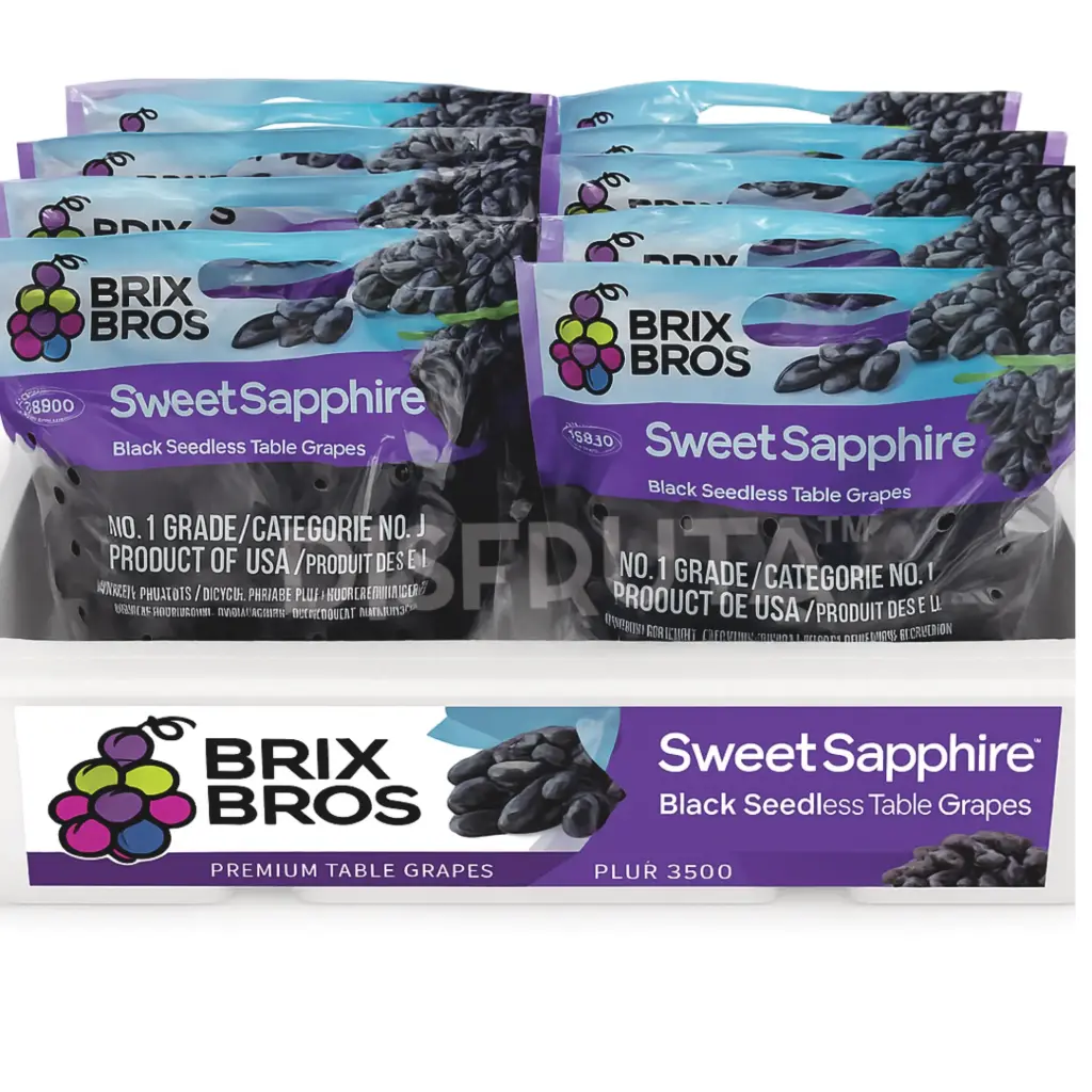 Sweet Sapphire Grapes | Brix Bros® | California |BX-FOAM ±19Lb            