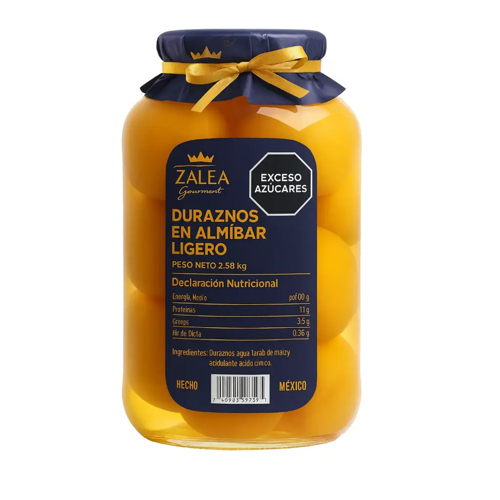 Durazno en Almíbar | Entero | Zalea® | España | CIL 3.5Kg Neto-Dren 1.26Kg                                                                                 