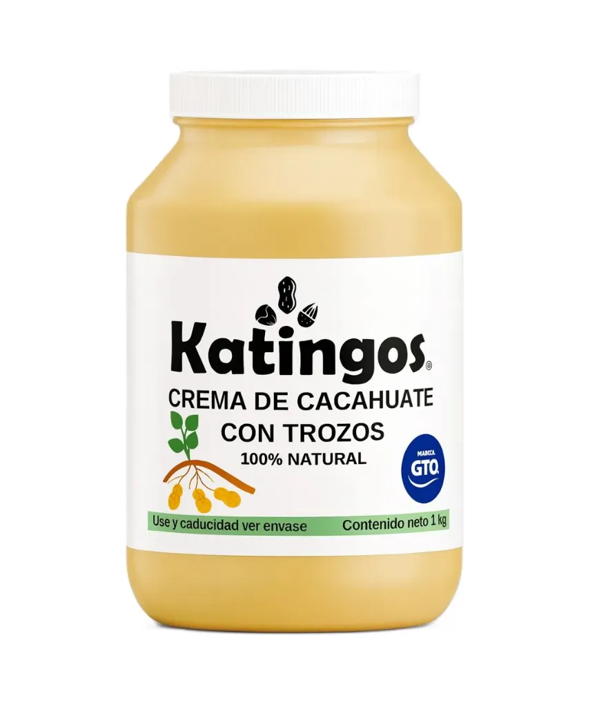 Crema de Cacahuate | Con Trozos | Katingos®| Guanajuato | CIL -1Kg