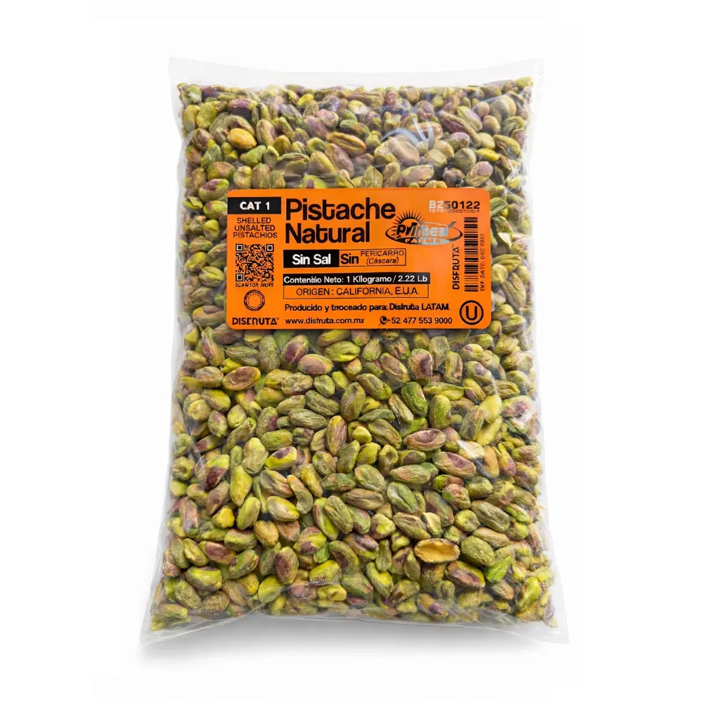 Pistache Kerman Natural | Sin Pericarpio | S/S | Primex Farms® | E.U.A. | GRL