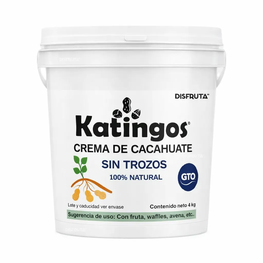 Crema de Cacahuate | Sin Trozos | Katingos®| Guanajuato | CUB 4Kg - 8.81Lb