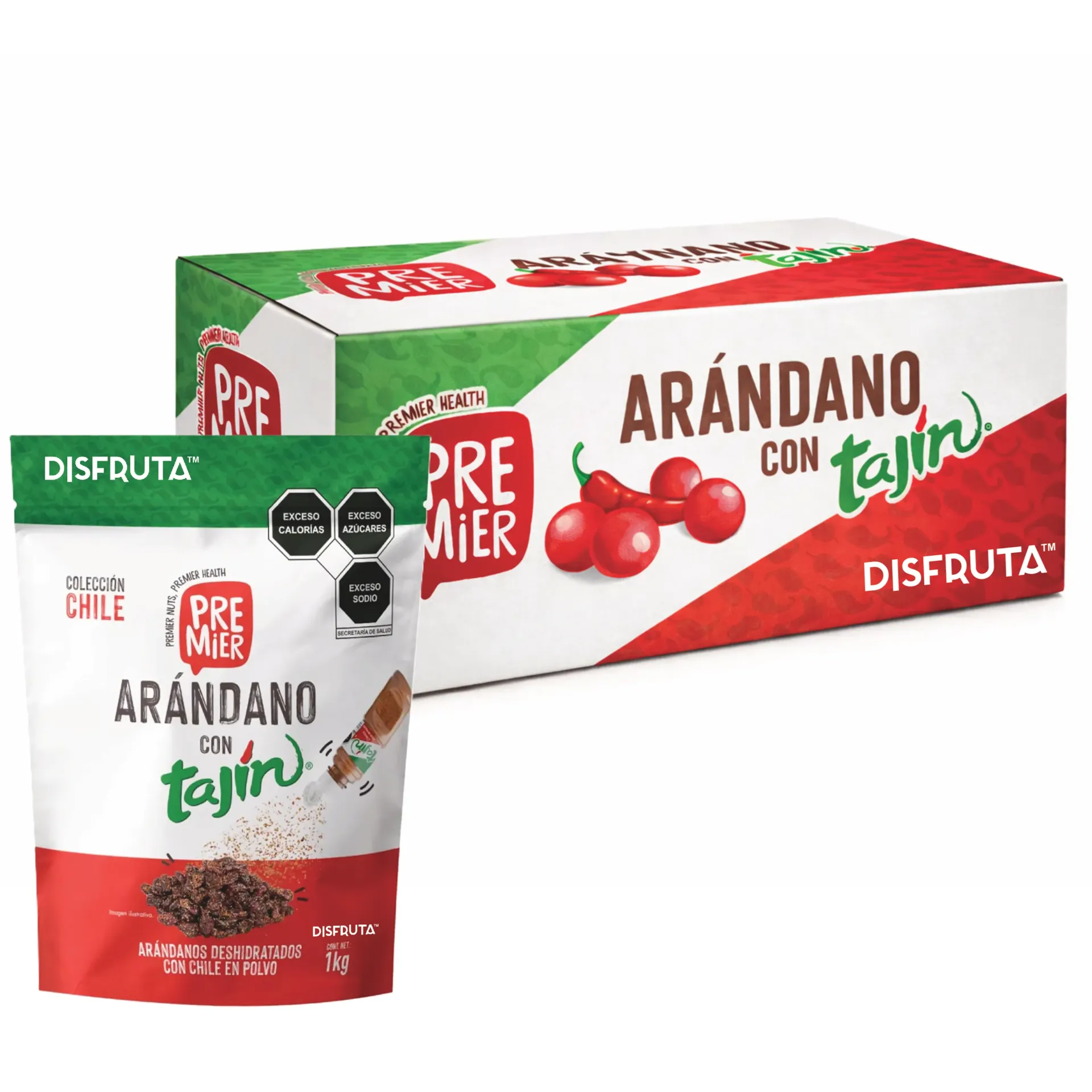 Dried Cranberries & Tajín® | Premier® | CRB-BX  12 PouchBag 2.2Lb