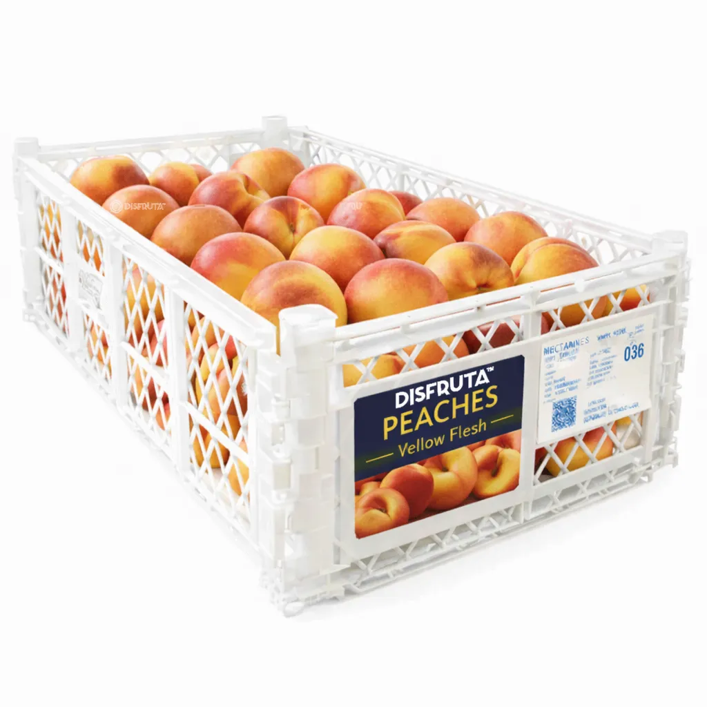 Durazno Elegant Lady | Yellow Flesh | C #36's | Viconto® | Chile | C-PLS ±9KG