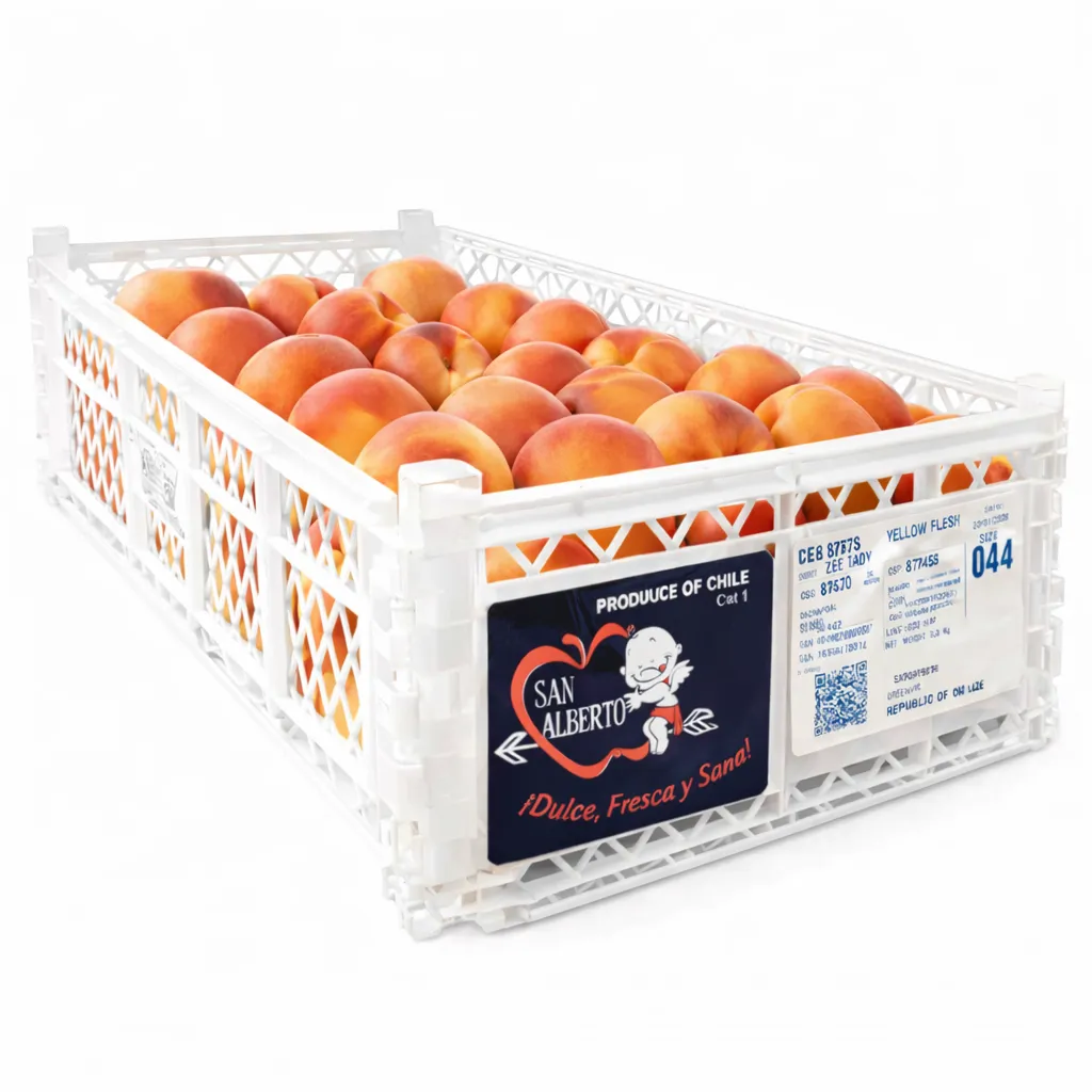 Zee Lady Peaches | Yellow Flesh | C #44 | San Alberto® | Chile | PLS BX ±9Kg
