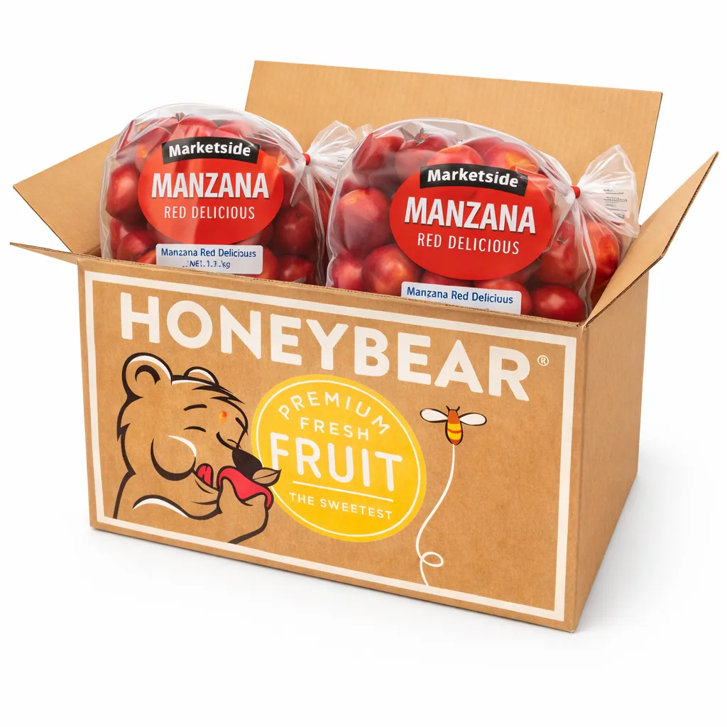 Manzana Red Delicious | 2 1/4 Pouch Bags |  Honeybear® | Washington | C-CTN ±20KG (copia)