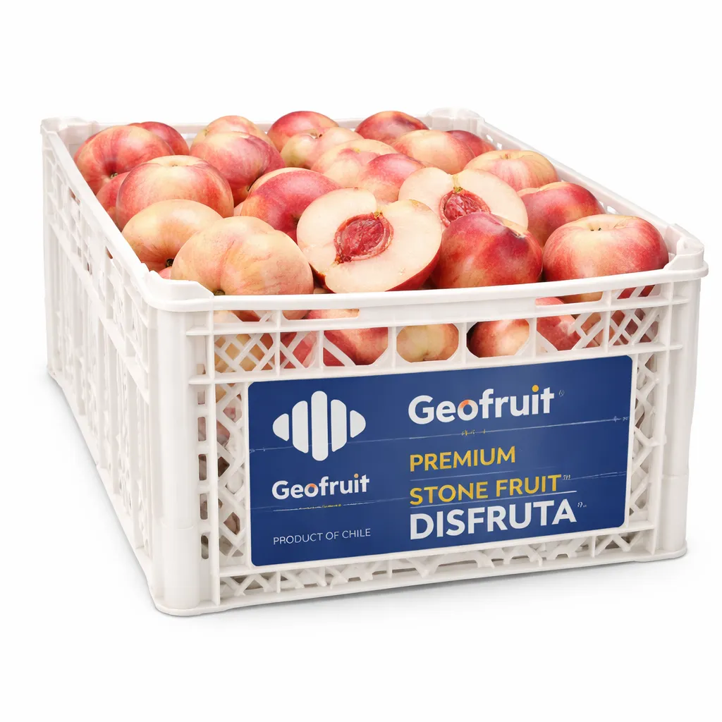 Nectarina Tifany | White Flesh | C #32's | Geofrut® | Chile | C-PLS ±9KG