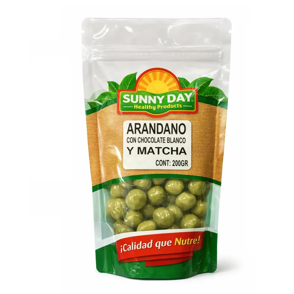 Arándano Rojo + Chocolate Blanco & Matcha S/Azúcar | SunnyDay®  | Pack 200Gr